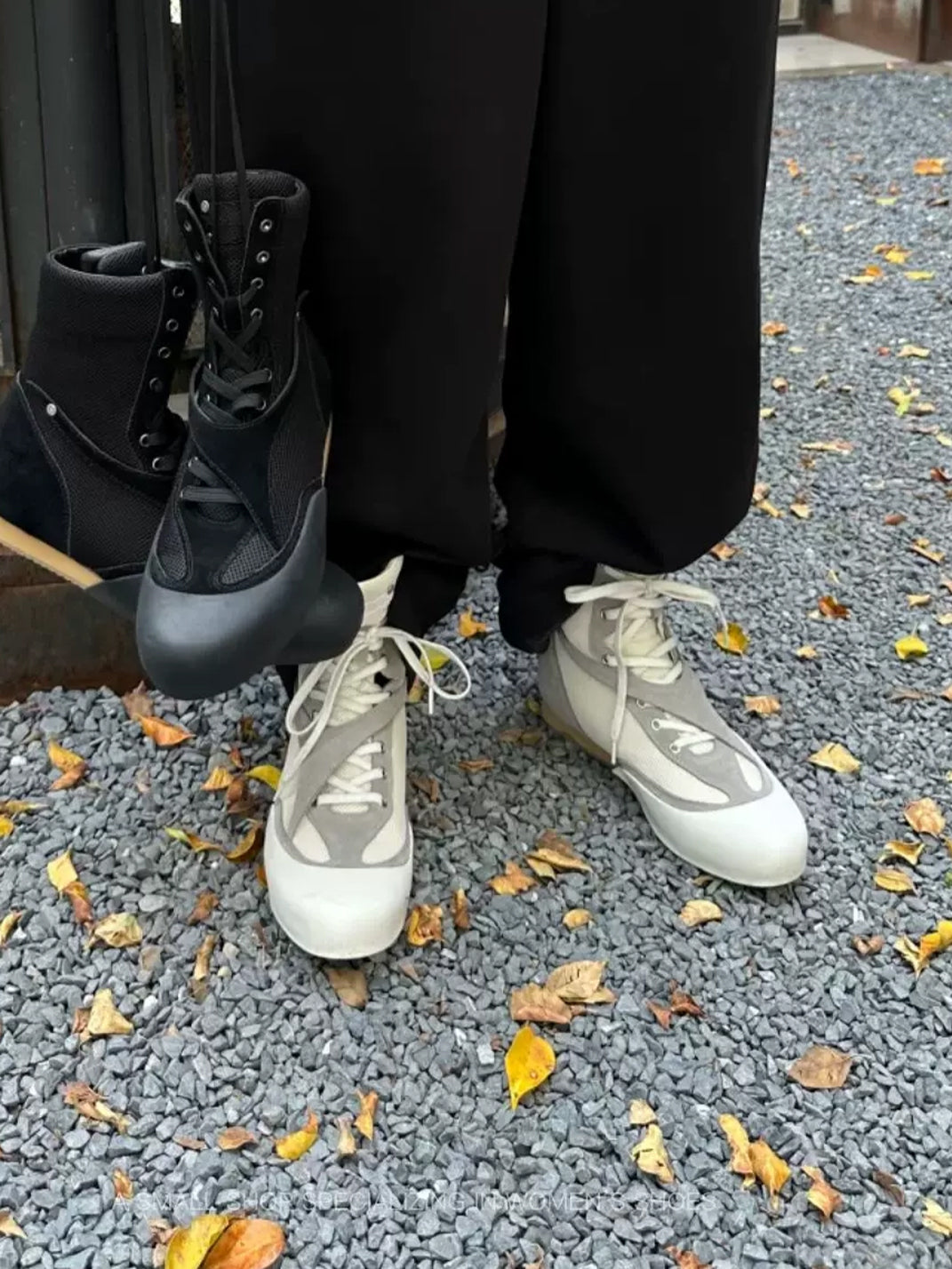 Metallic Mesh Low-Sole Boxing Boots