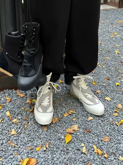Metallic Mesh Low-Sole Boxing Boots