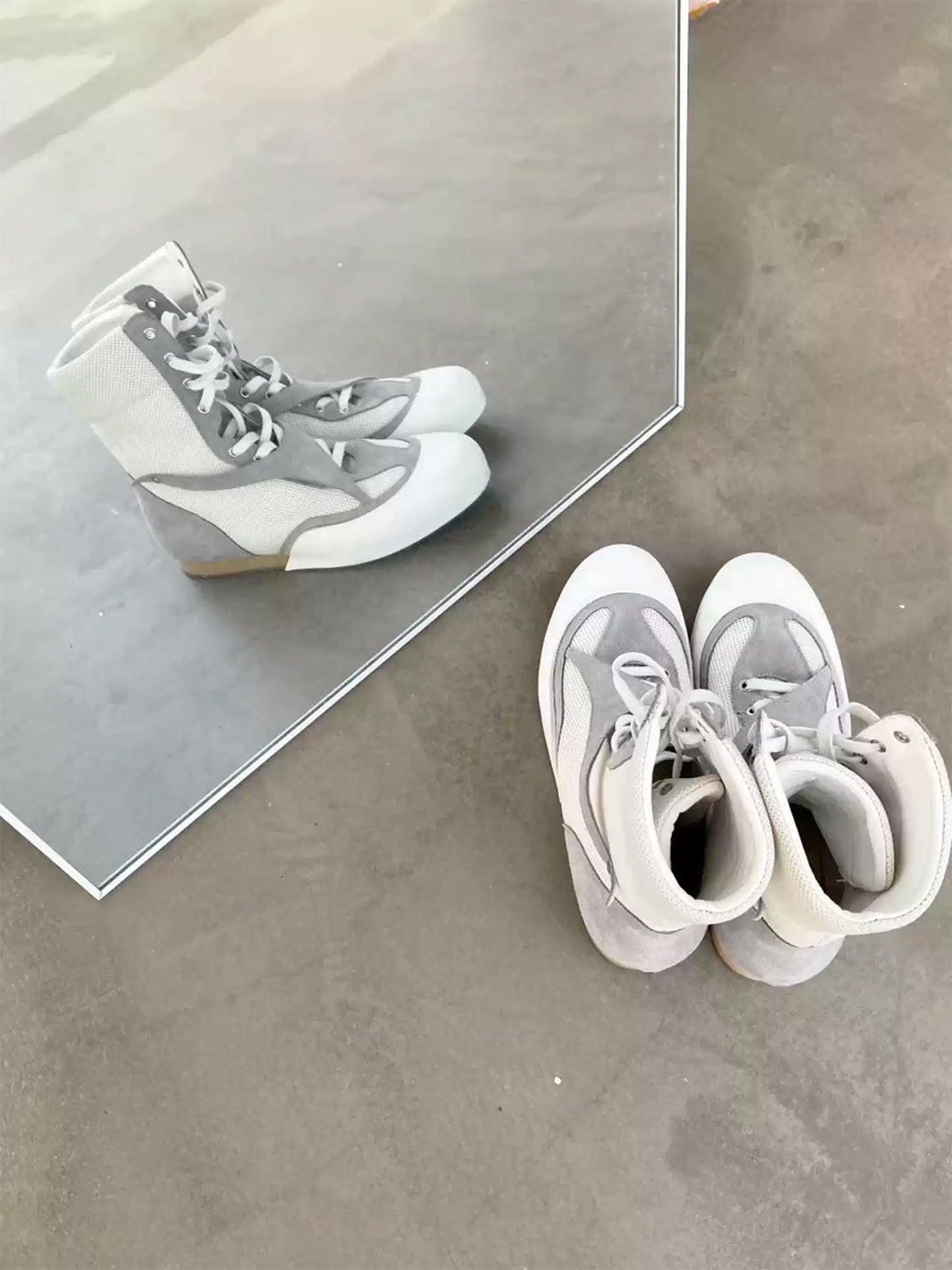 Metallic Mesh Low-Sole Boxing Boots