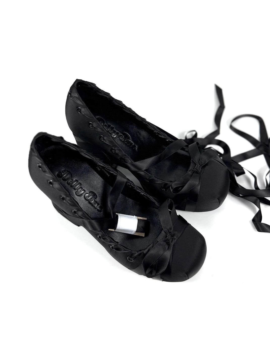 Satin Ribbon-Lace 9cm Platform Pumps