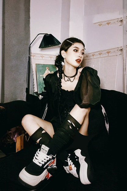 Chunky Platform Black Sneakers