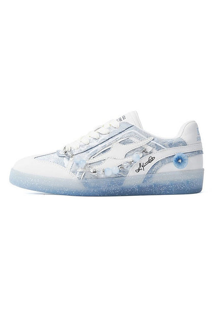 Icy Blue Unisex Retro Low Top Trainers - EU Only