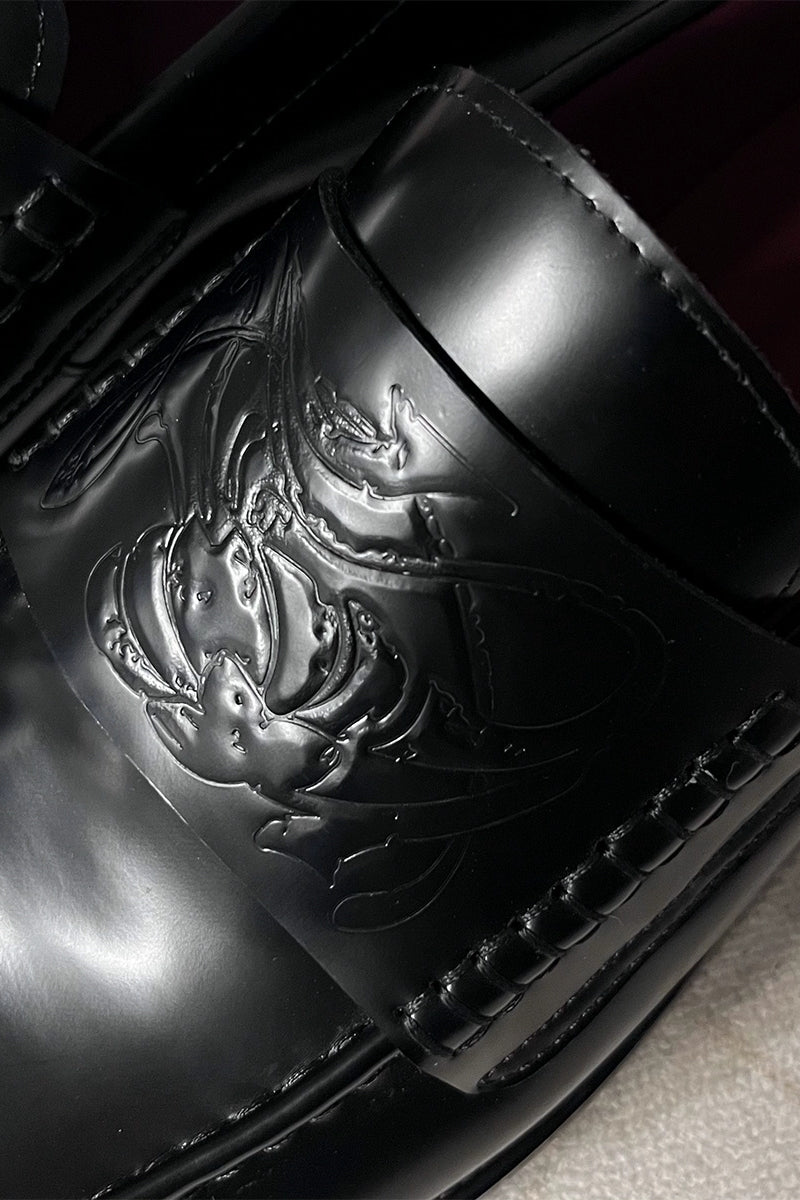 Black Patent Leather Tassel Loafers