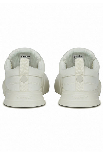 White Canvas Chunky Sneakers