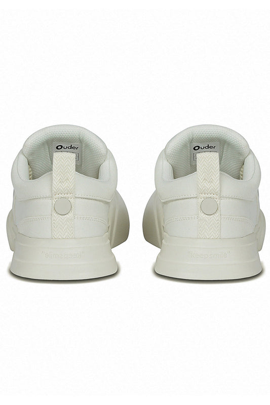 White Canvas Chunky Sneakers