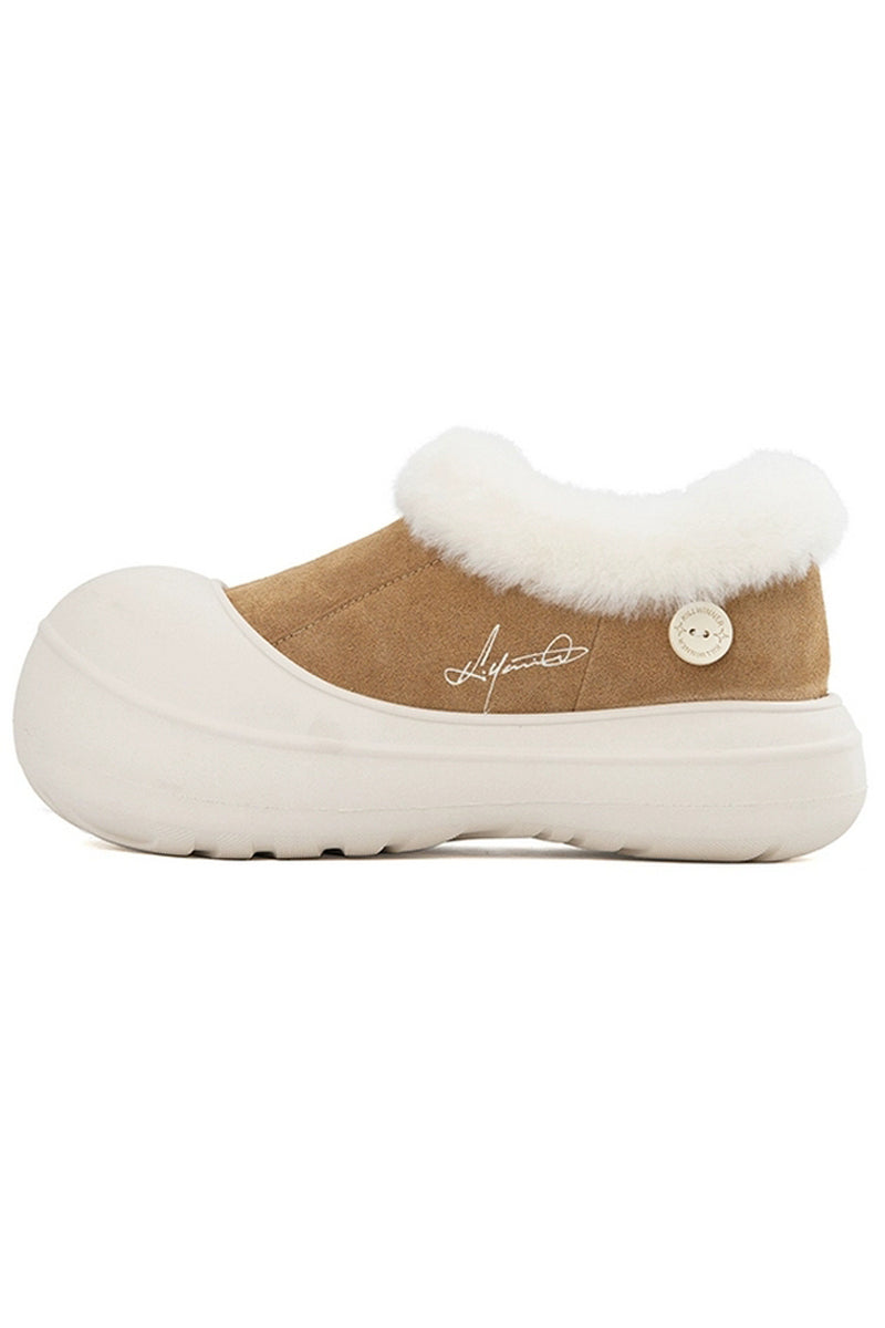 Shearling Platform Clog Boots
