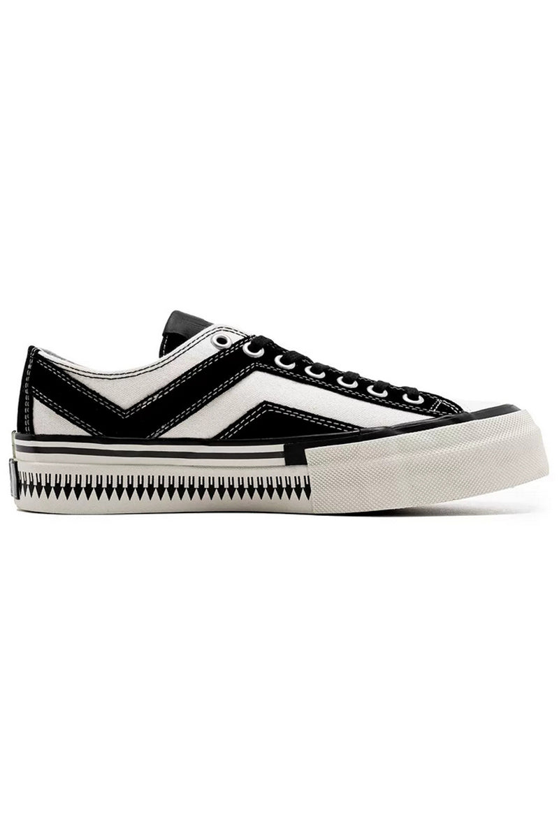Black White Platform Canvas Sneakers