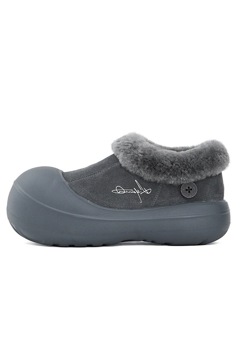 Shearling Platform Clog Boots