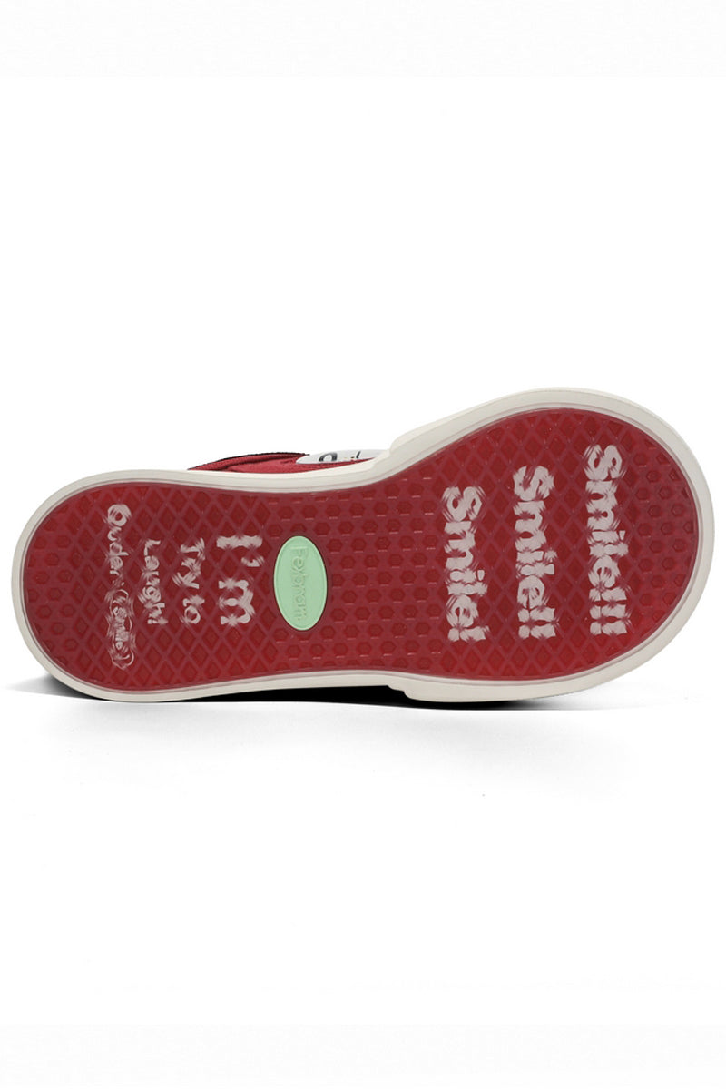 Red and White Canvas Low-Top Sneakers