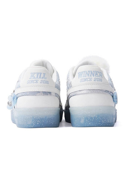 Icy Blue Unisex Retro Low Top Trainers - EU Only