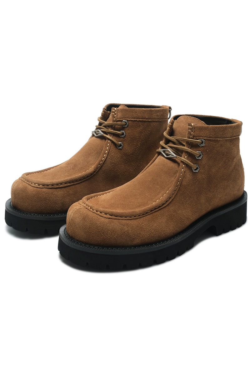Shearling Moc Toe Lug Boots