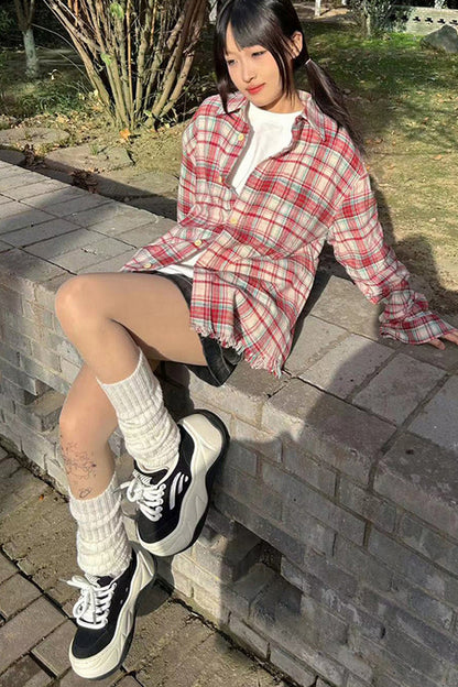 Black White Platform Wave Chunky Sneakers