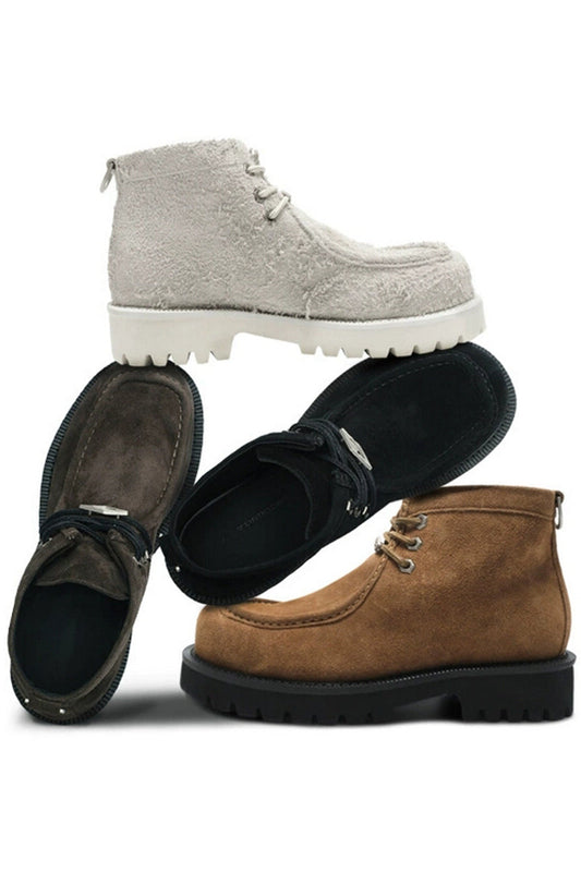 Shearling Moc Toe Lug Boots
