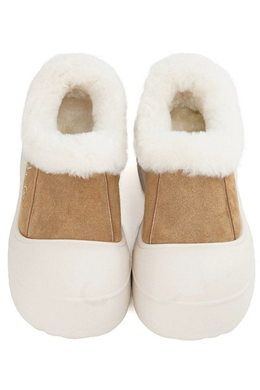 Shearling Platform Clog Boots