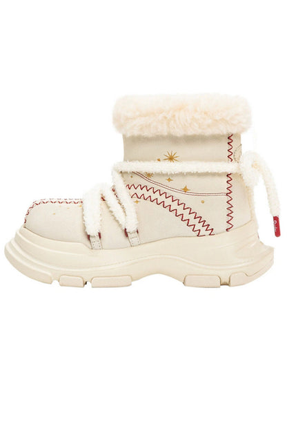 Waterproof Christimas Chunky Snow Boots