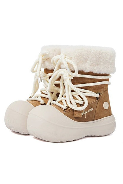 Fleece Lined Suede Winter Boots