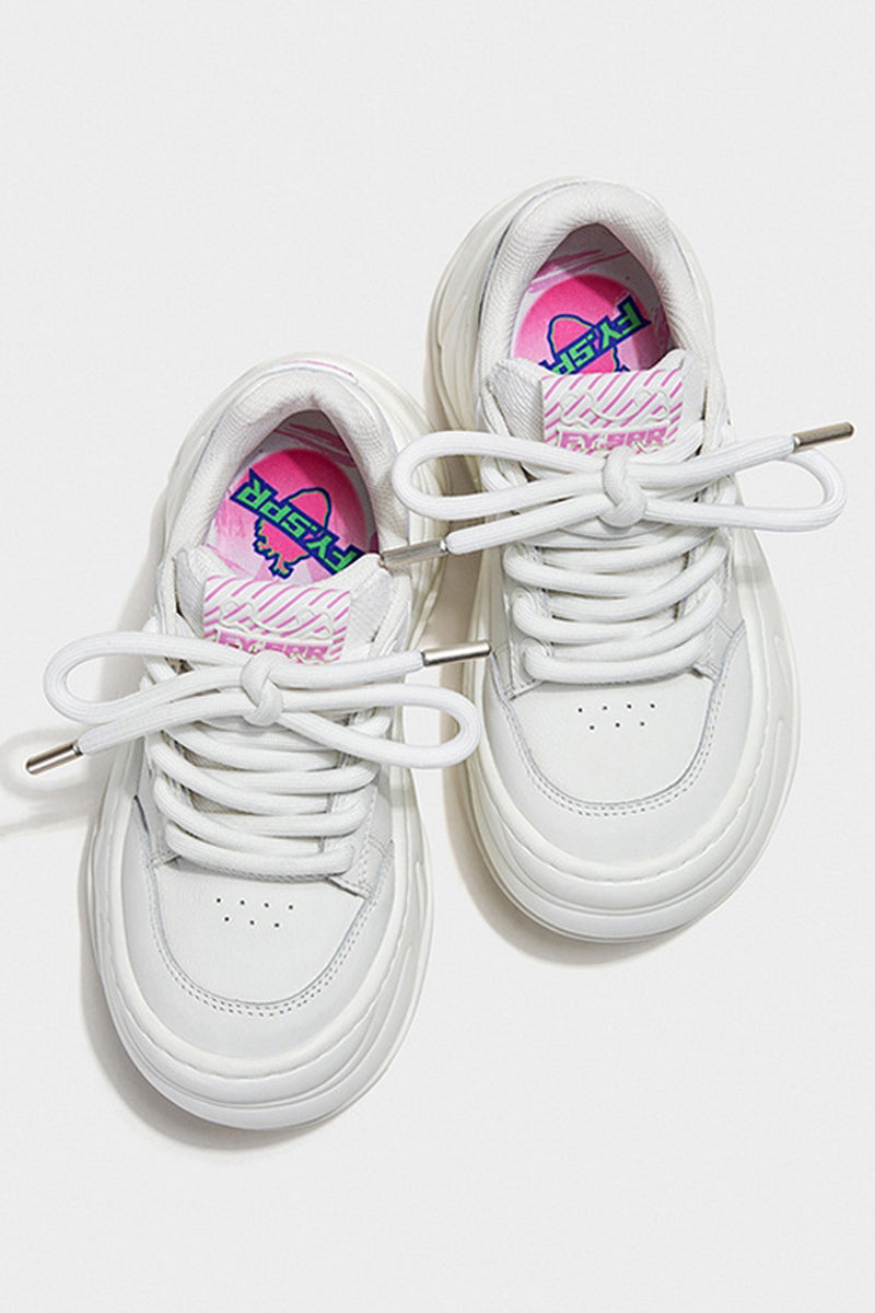 Chunky Platform White Sneakers