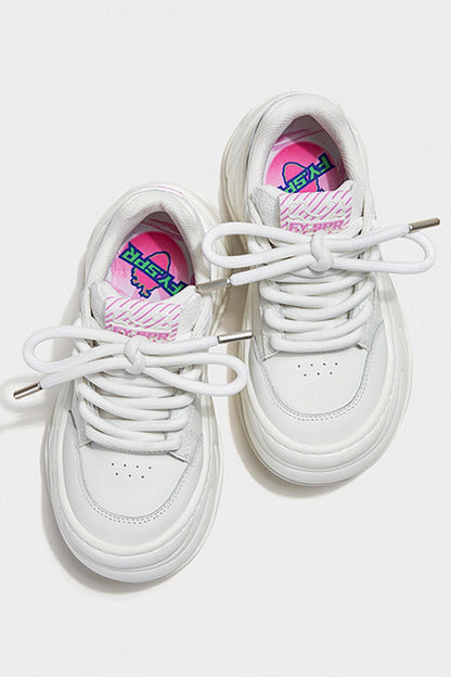 Chunky Platform White Sneakers