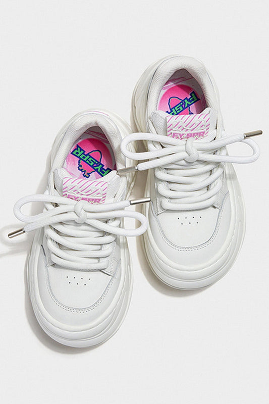 Chunky Platform White Sneakers