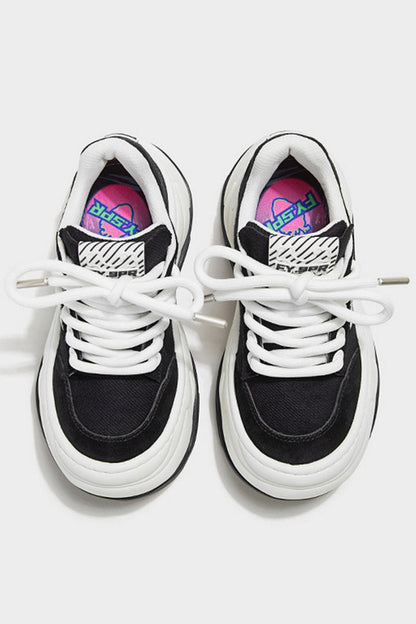 Chunky Platform Black Sneakers