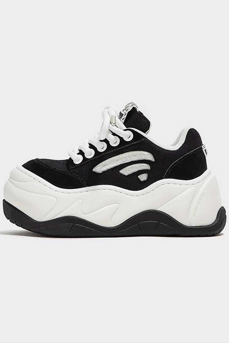 Chunky Platform Black Sneakers
