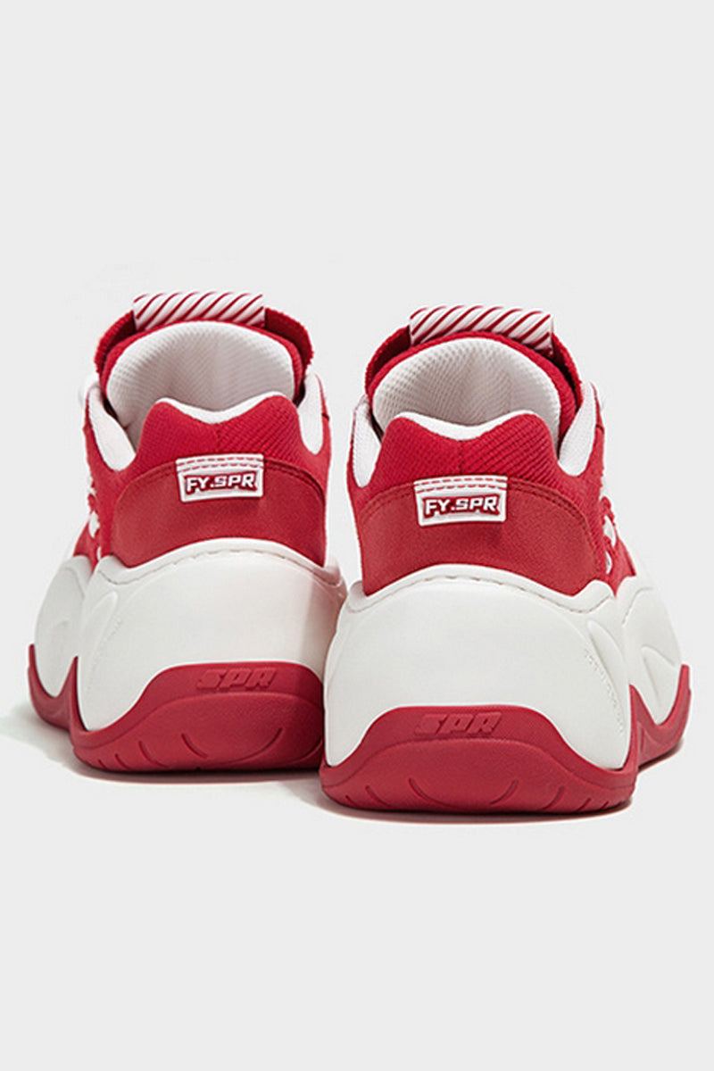 Chunky Platform Red Sneakers