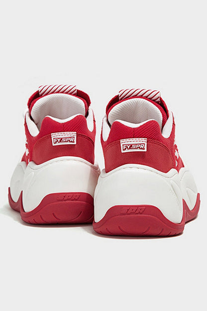 Chunky Platform Red Sneakers