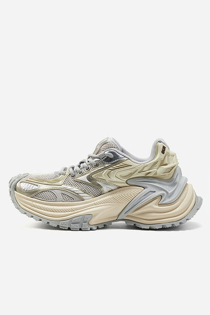 Rattlesnake Series Silver Running Dad Sneakers