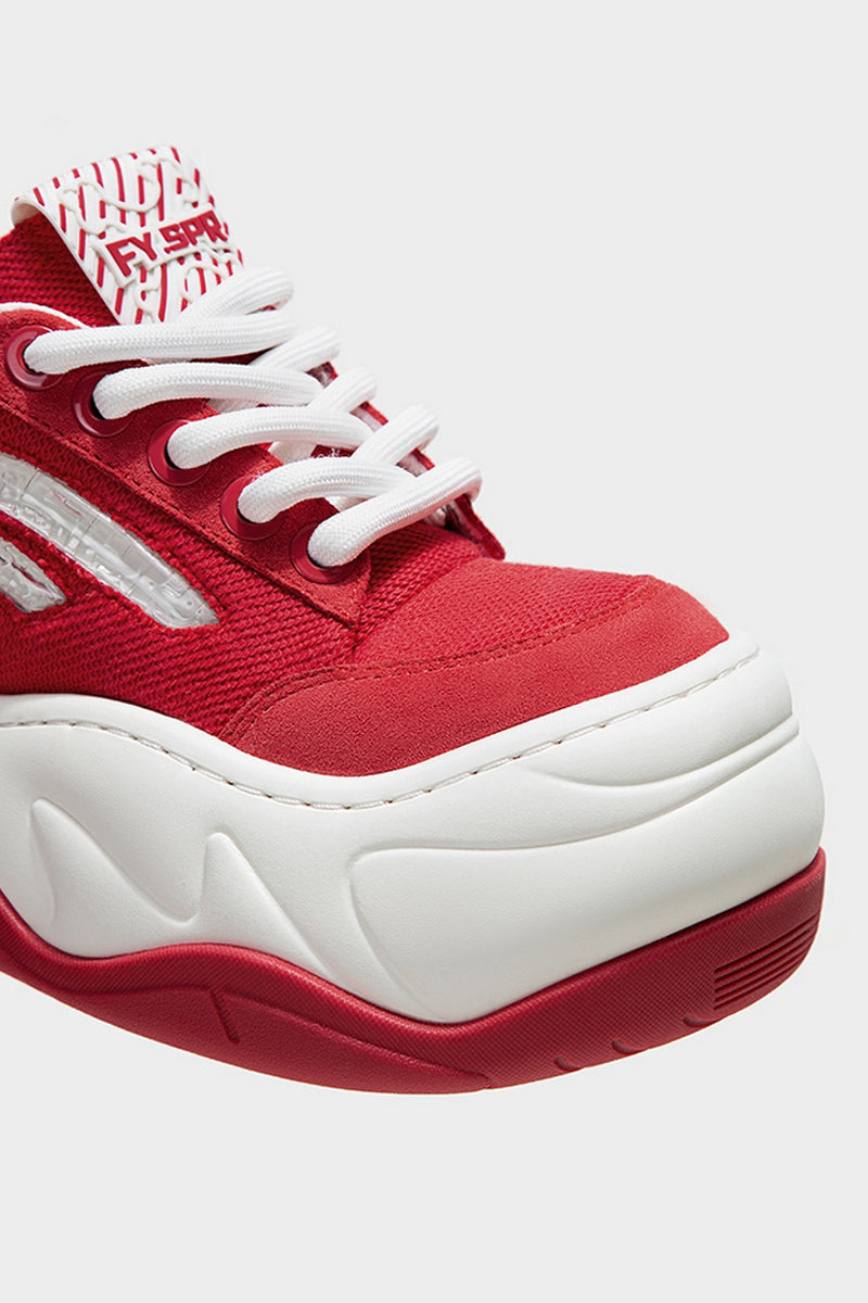 Chunky Platform Red Sneakers