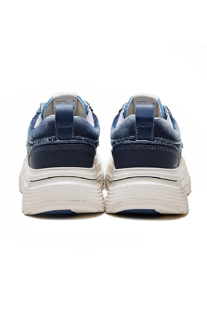 Denim Platform Sneakers Blue