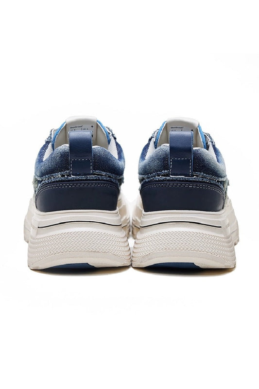 Denim Platform Sneakers Blue