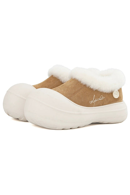 Shearling Platform Clog Boots