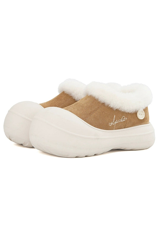 Shearling Platform Clog Boots