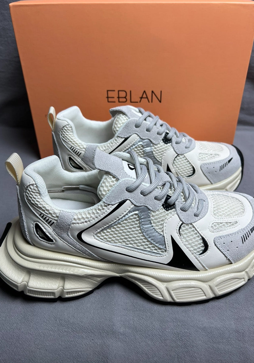 Metallic Mesh Sculpted-Sole Runner Sneakers
