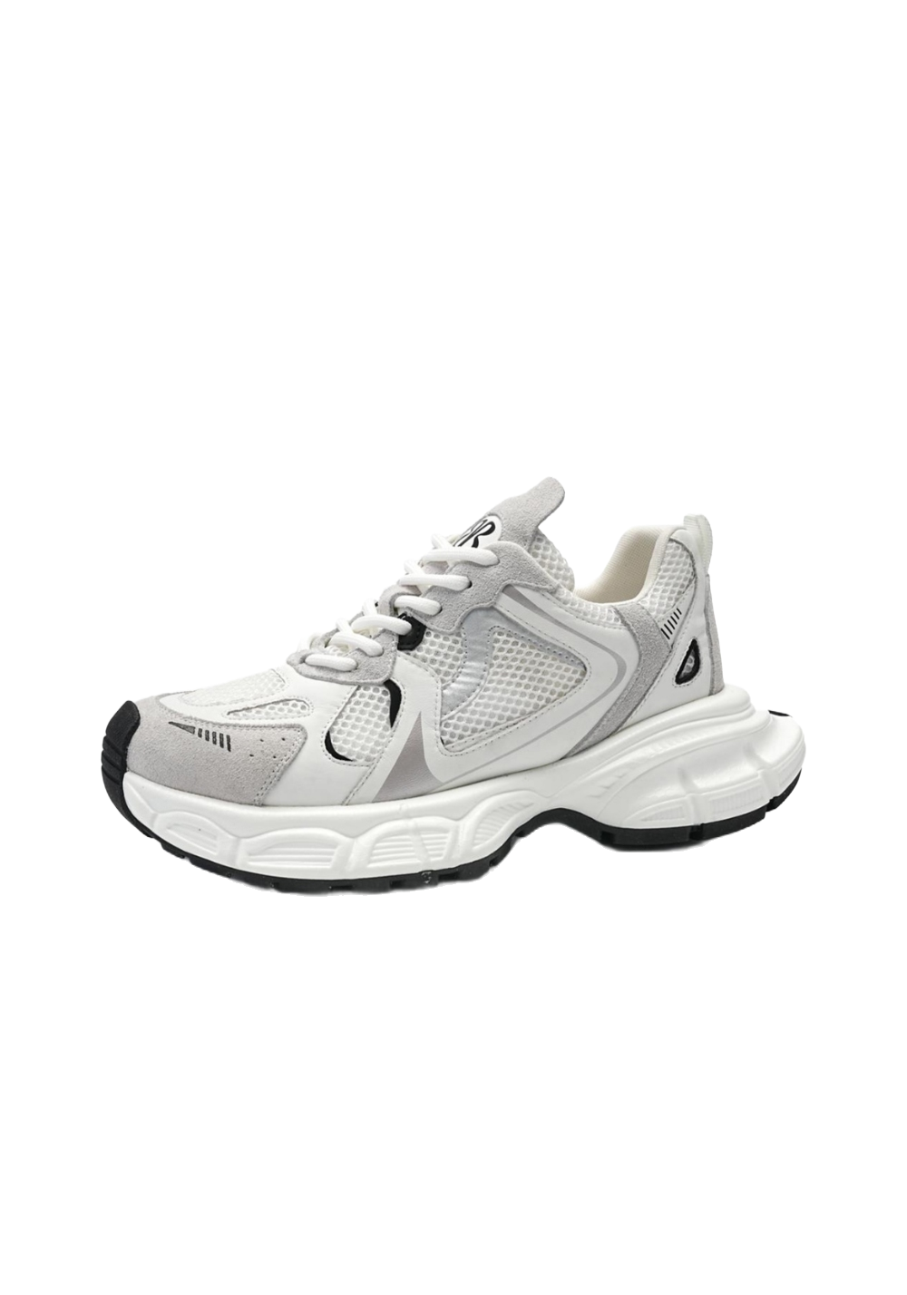 Metallic Mesh Sculpted-Sole Runner Sneakers