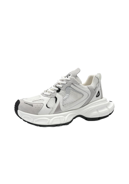 Metallic Mesh Sculpted-Sole Runner Sneakers