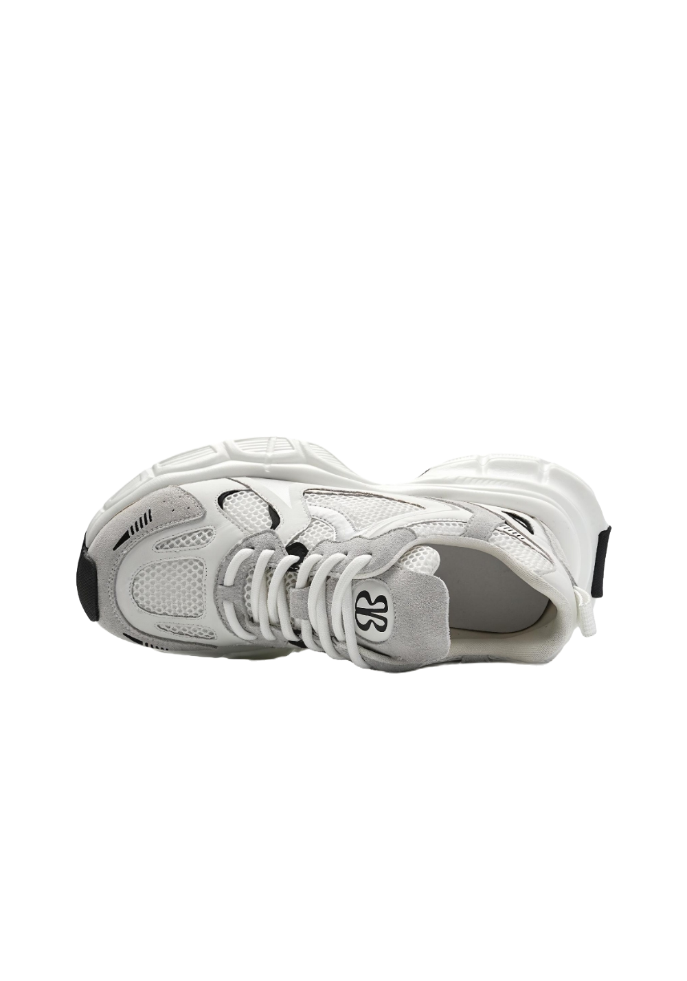 Metallic Mesh Sculpted-Sole Runner Sneakers