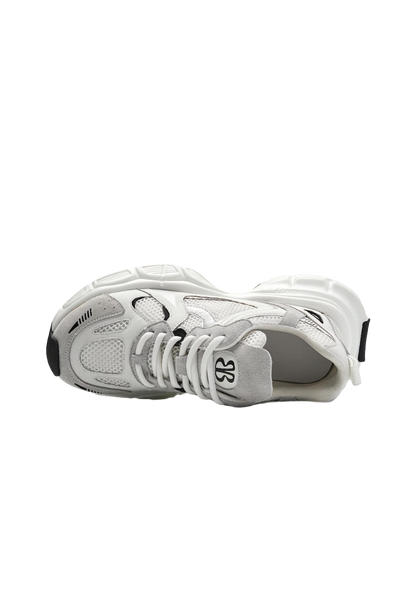 Metallic Mesh Sculpted-Sole Runner Sneakers