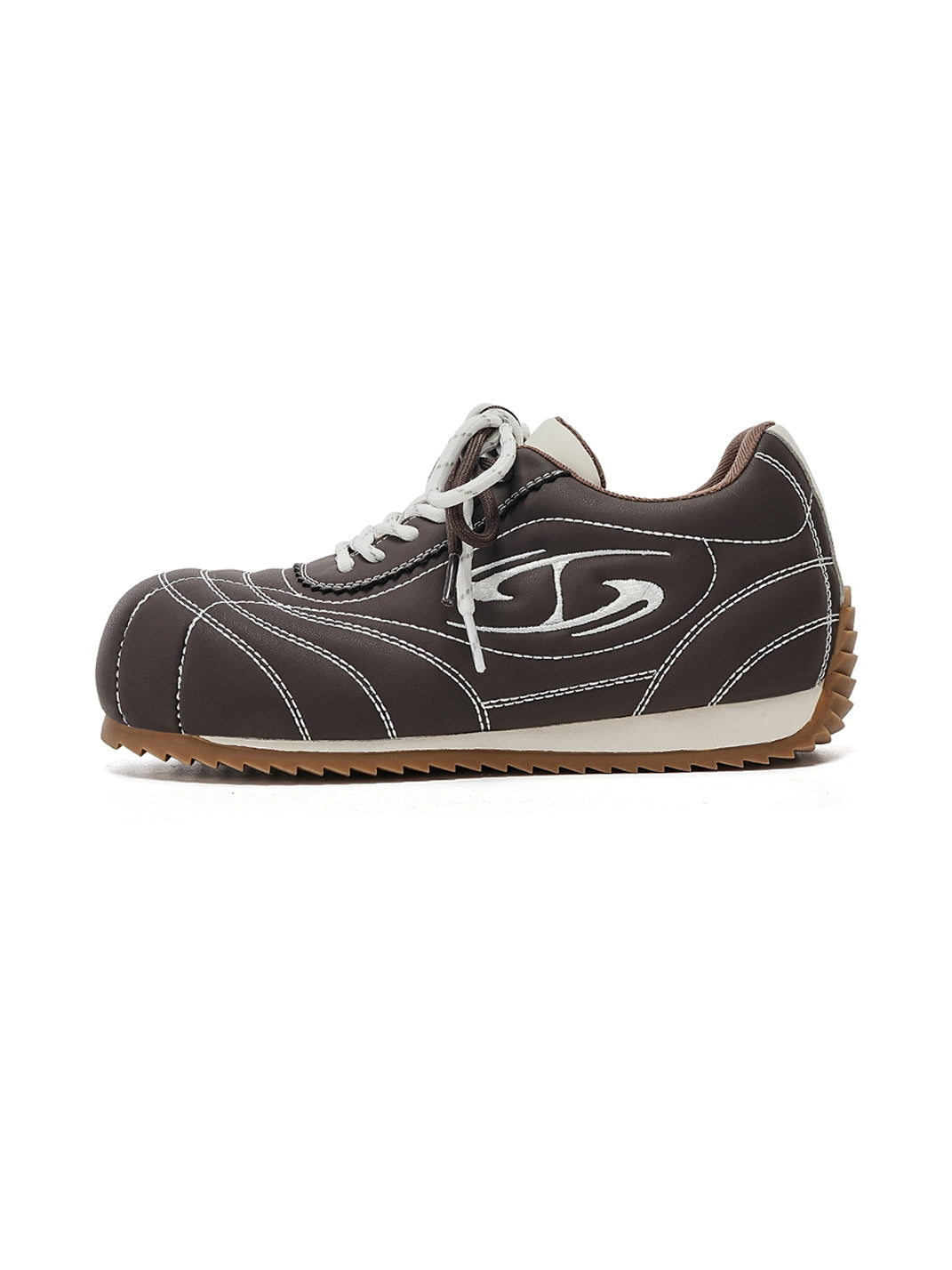 Double-Lace Metallic Low-Profile Trainers