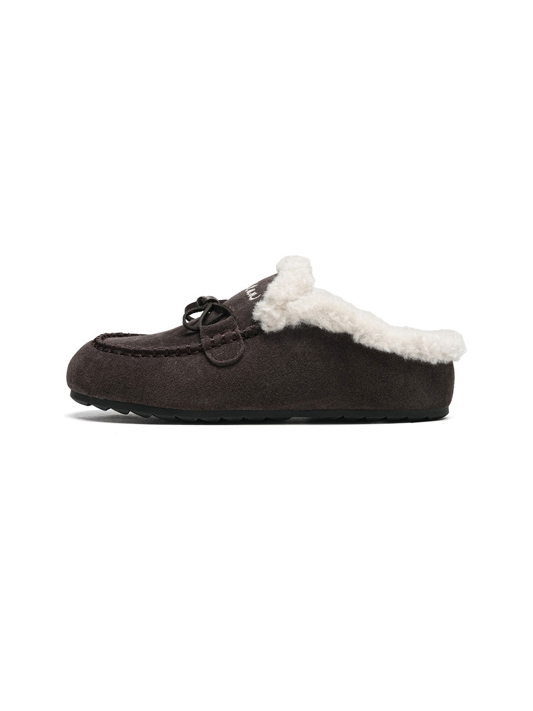 Plush-Lined Suede Moccasin Slippers