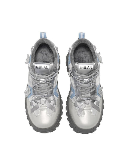 Sakura-Plush Chunky Trail Sneakers