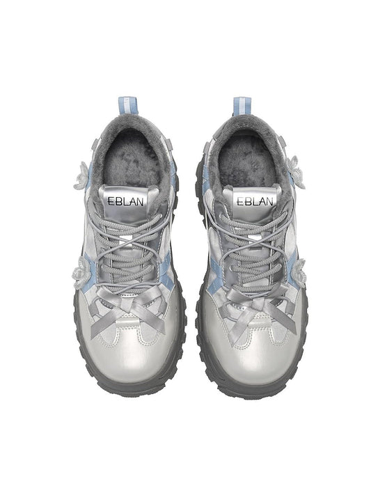 Sakura-Plush Chunky Trail Sneakers