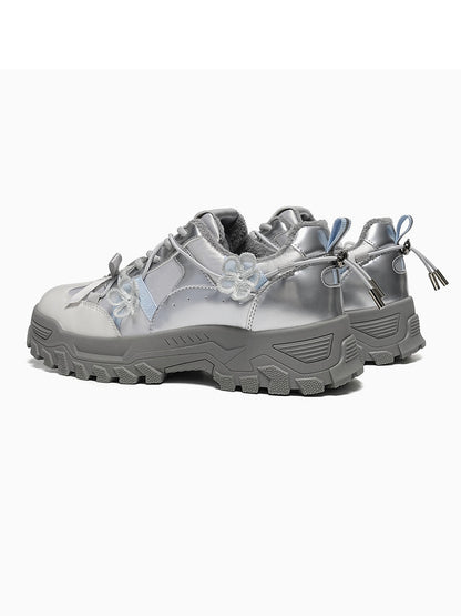 Sakura-Plush Chunky Trail Sneakers
