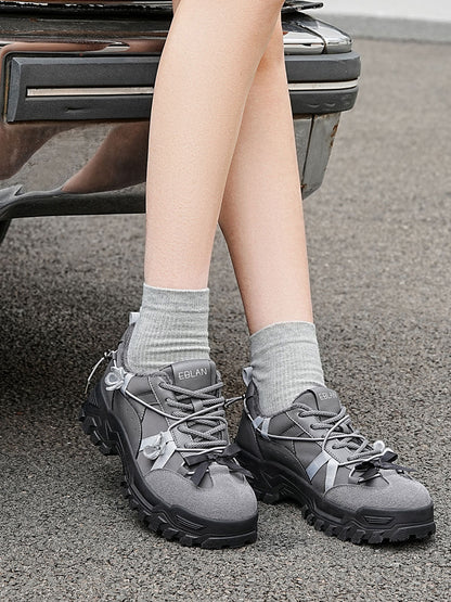 Sakura-Plush Chunky Trail Sneakers