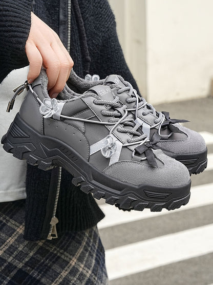 Sakura-Plush Chunky Trail Sneakers