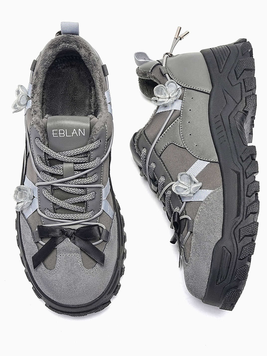 Sakura-Plush Chunky Trail Sneakers
