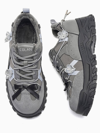 Sakura-Plush Chunky Trail Sneakers