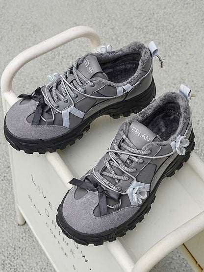 Sakura-Plush Chunky Trail Sneakers
