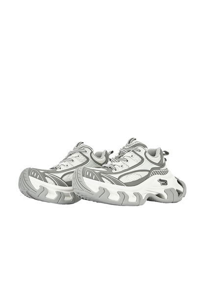 Gray-Teal Papillon Platform Sneakers