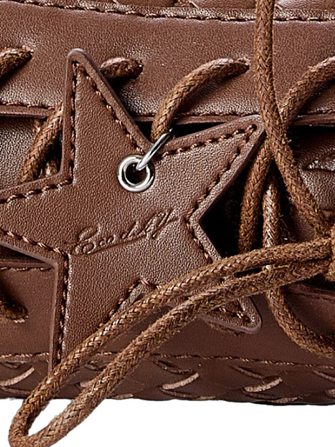Star-Lace Low-Profile Leather Trainers